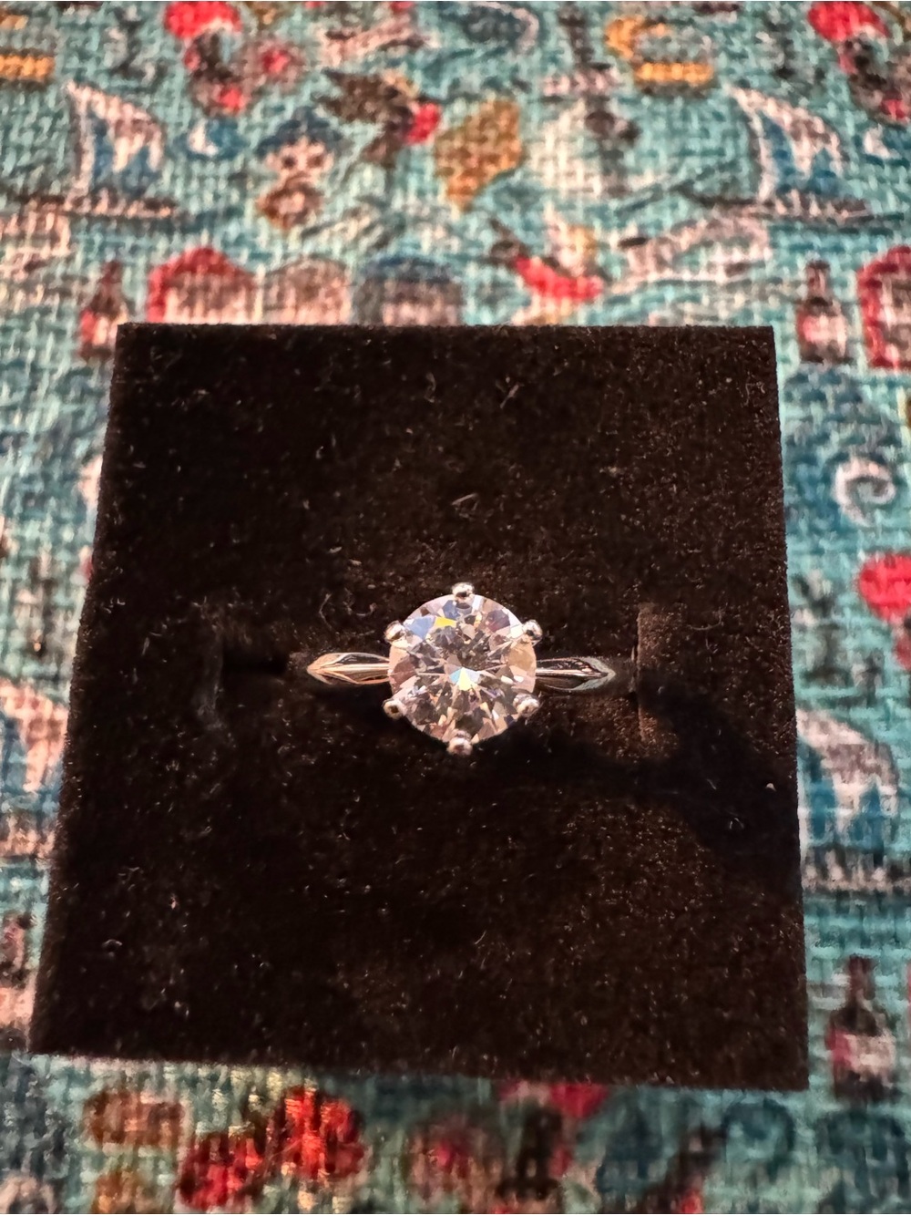 NEW : Solitaire Ring - 1 carat Moissanite with 925 Sterling Silver Band